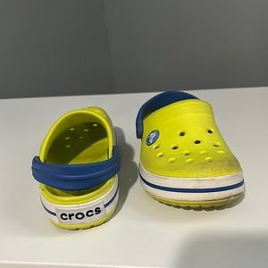 Yellow boy toddler crocs!!! Pet Free & Smoke Free Home!!! Size 8!!!